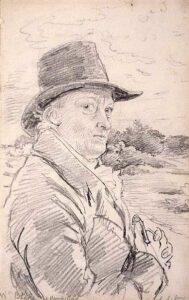 Pencil portrait of William Blake by John Linnell